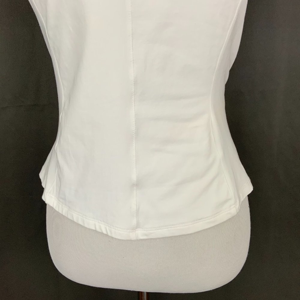 ATM Anthony Thomas Melillo White Cotton Gathered Tee Top Sz M - Picture 8 of 16